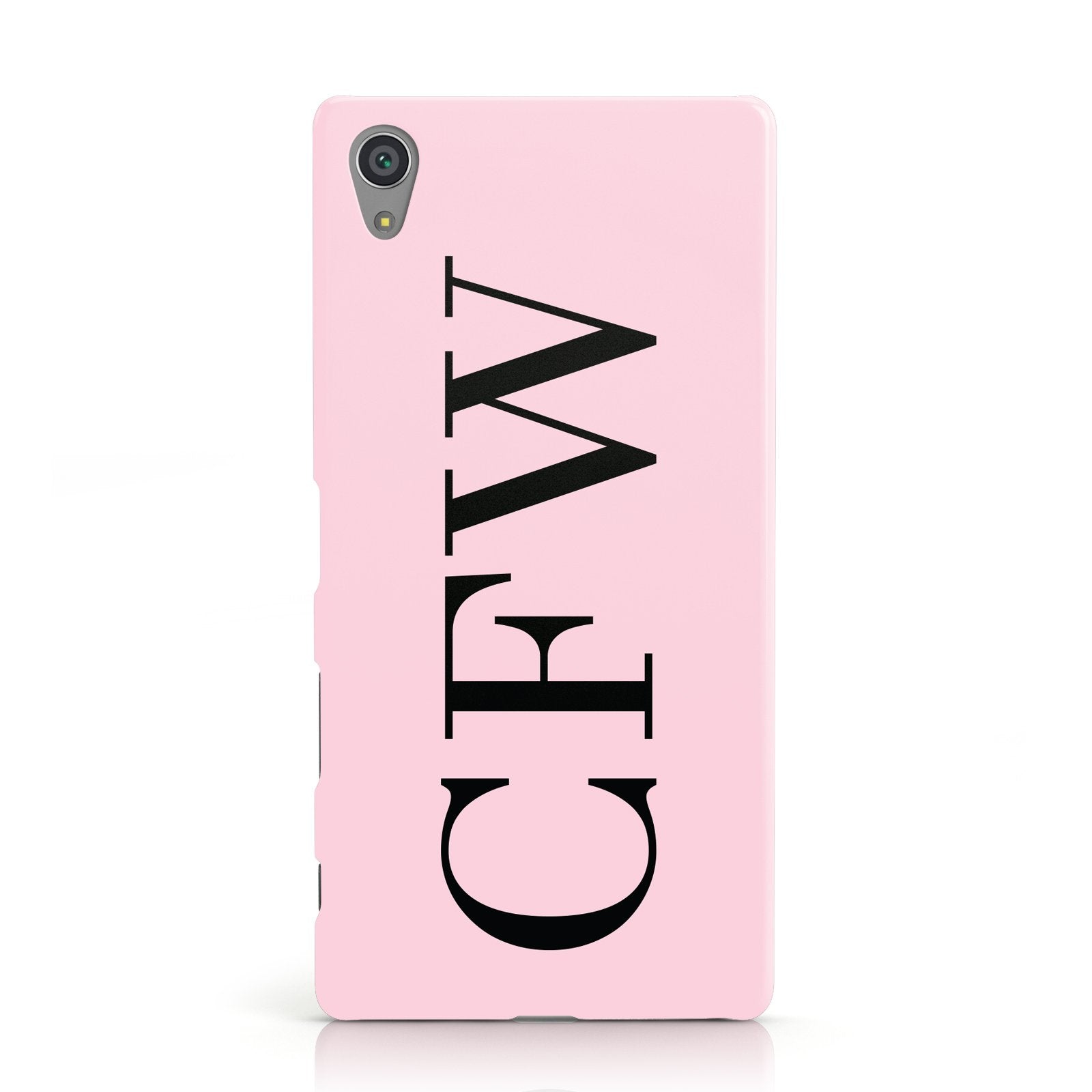 Personalised Black & Pink Side Initials Sony Xperia Case