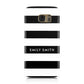 Personalised Black Striped Name or Initials Samsung Galaxy Case