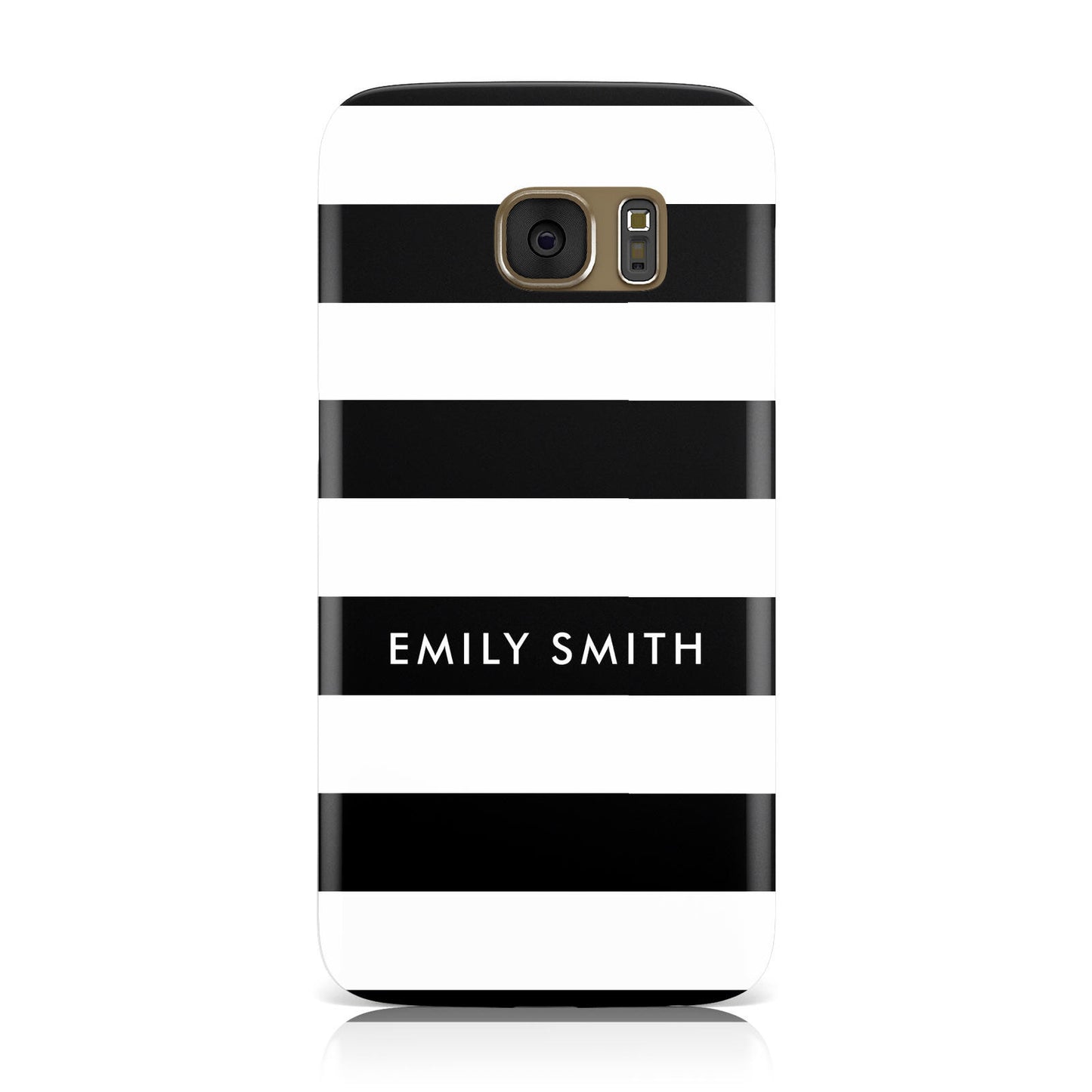 Personalised Black Striped Name or Initials Samsung Galaxy Case