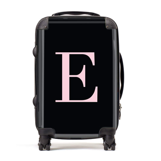 Black with Pink Personalised Monogram Suitcase