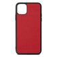 Blank iPhone 11 Pro Max Red Pebble Leather Case