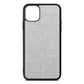 Blank iPhone 11 Pro Max Silver Pebble Leather Case