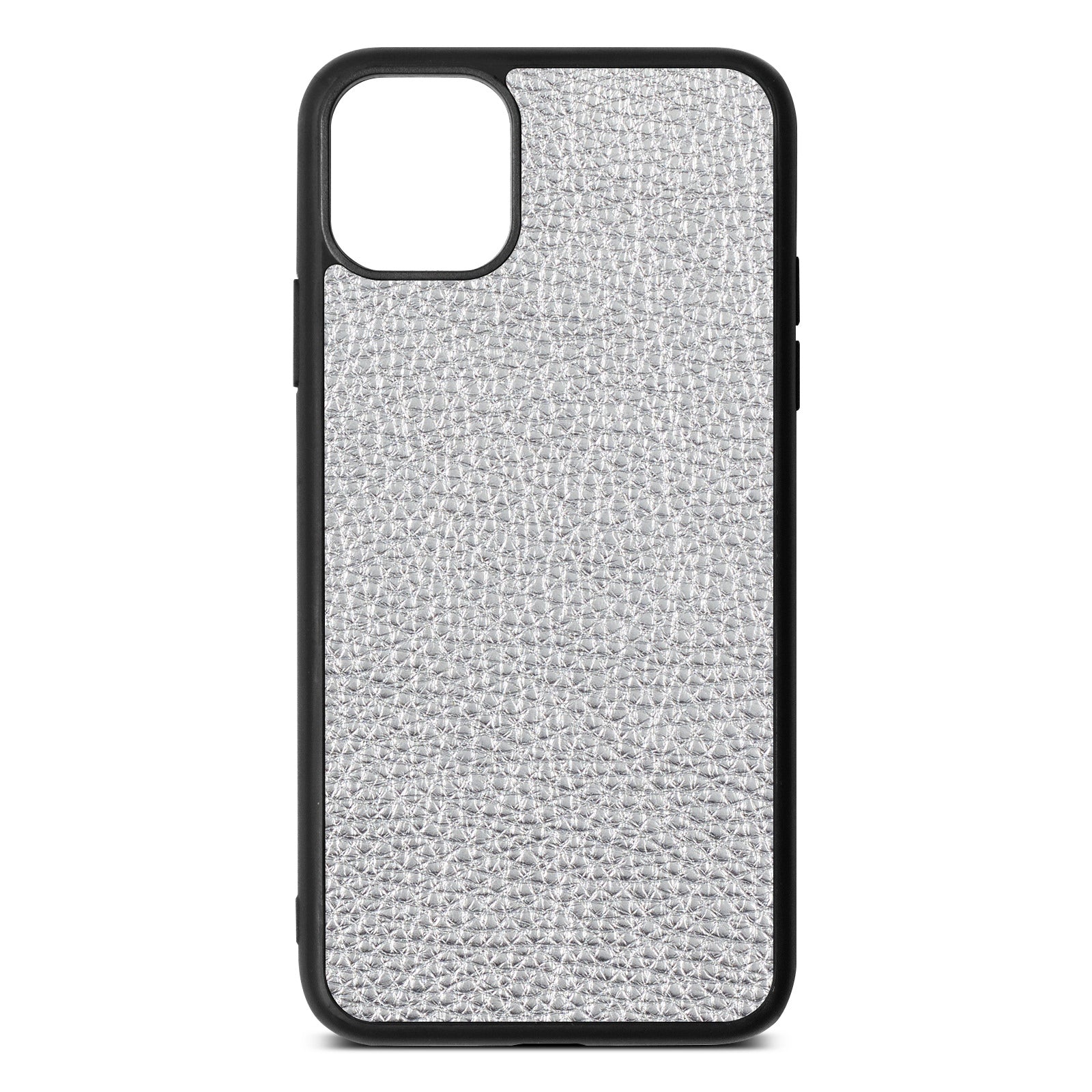 Blank iPhone 11 Pro Max Silver Pebble Leather Case