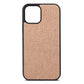 Blank iPhone 12 Rose Gold Pebble Leather Case