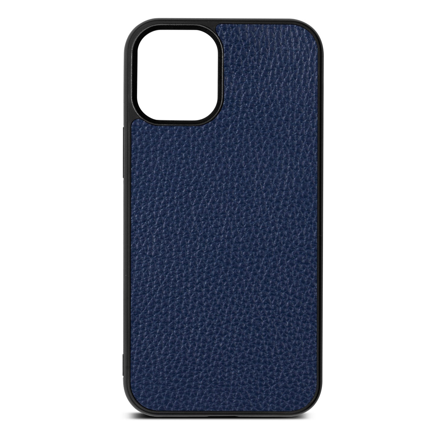 Blank iPhone 12 Mini Navy Blue Pebble Grain Leather Case