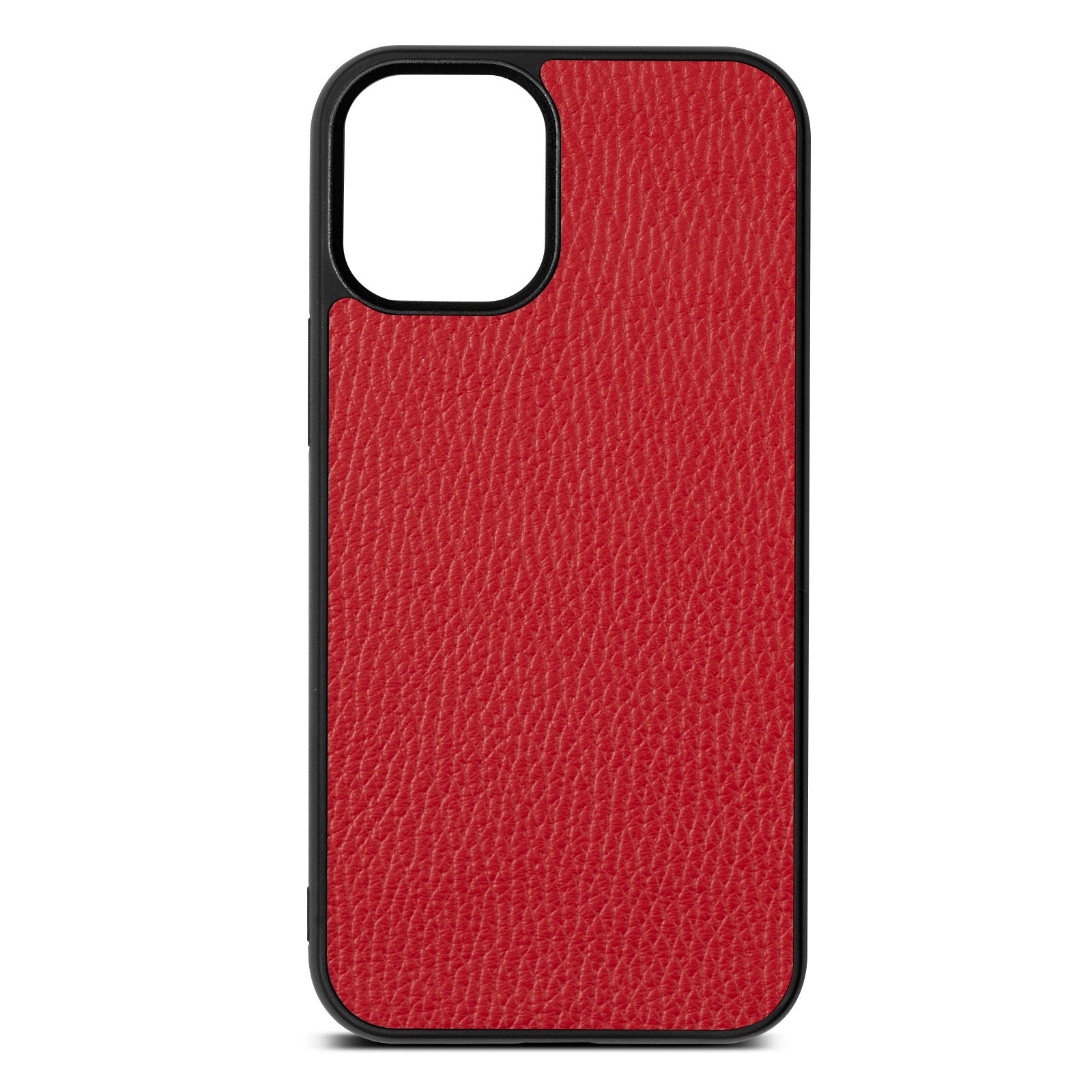 Blank iPhone 12 Mini Red Pebble Leather Case