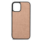 Blank iPhone 12 Mini Rose Gold Pebble Leather Case
