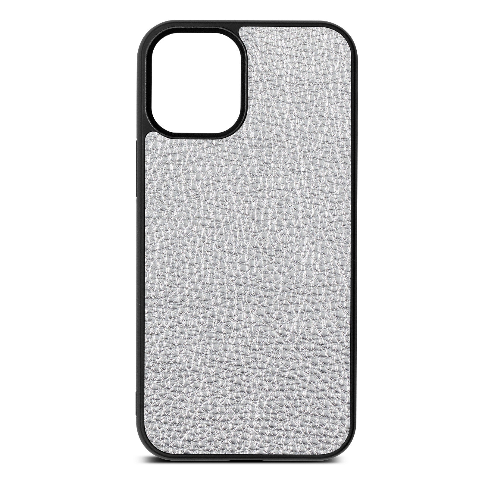 Blank iPhone 12 Mini Silver Pebble Leather Case