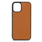Blank iPhone 12 Mini Tan Pebble Leather Case
