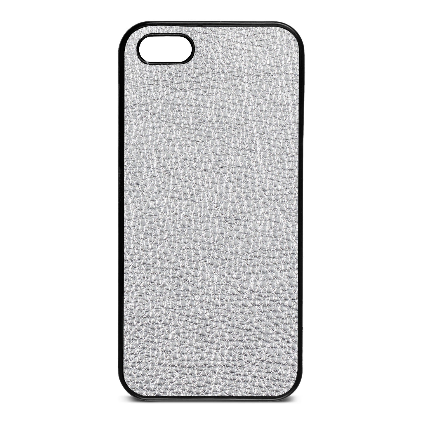 Blank iPhone 5 Silver Pebble Leather Case