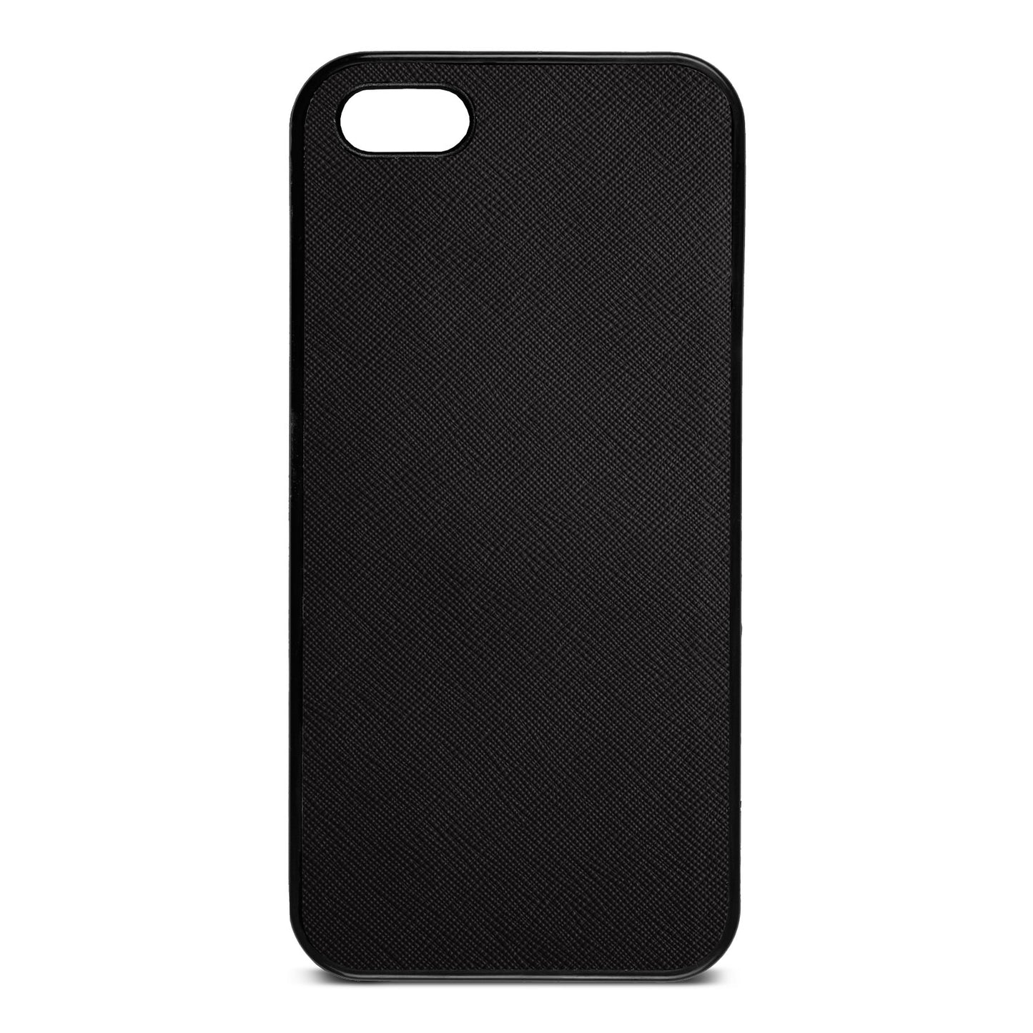Blank iPhone 5 Drop Shadow Black Leather Case