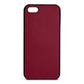 Blank Personalised Dark Red Saffiano Leather iPhone 5 Case