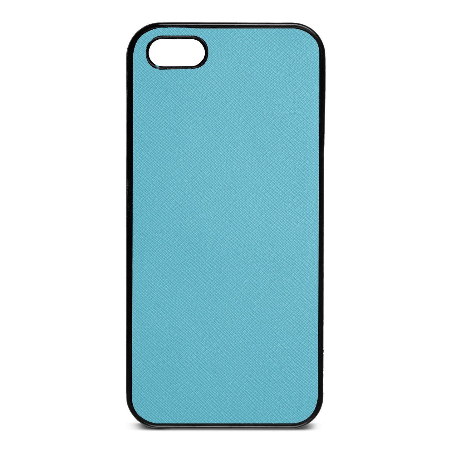 Blank Personalised Sky Blue Saffiano Leather iPhone 5 Case