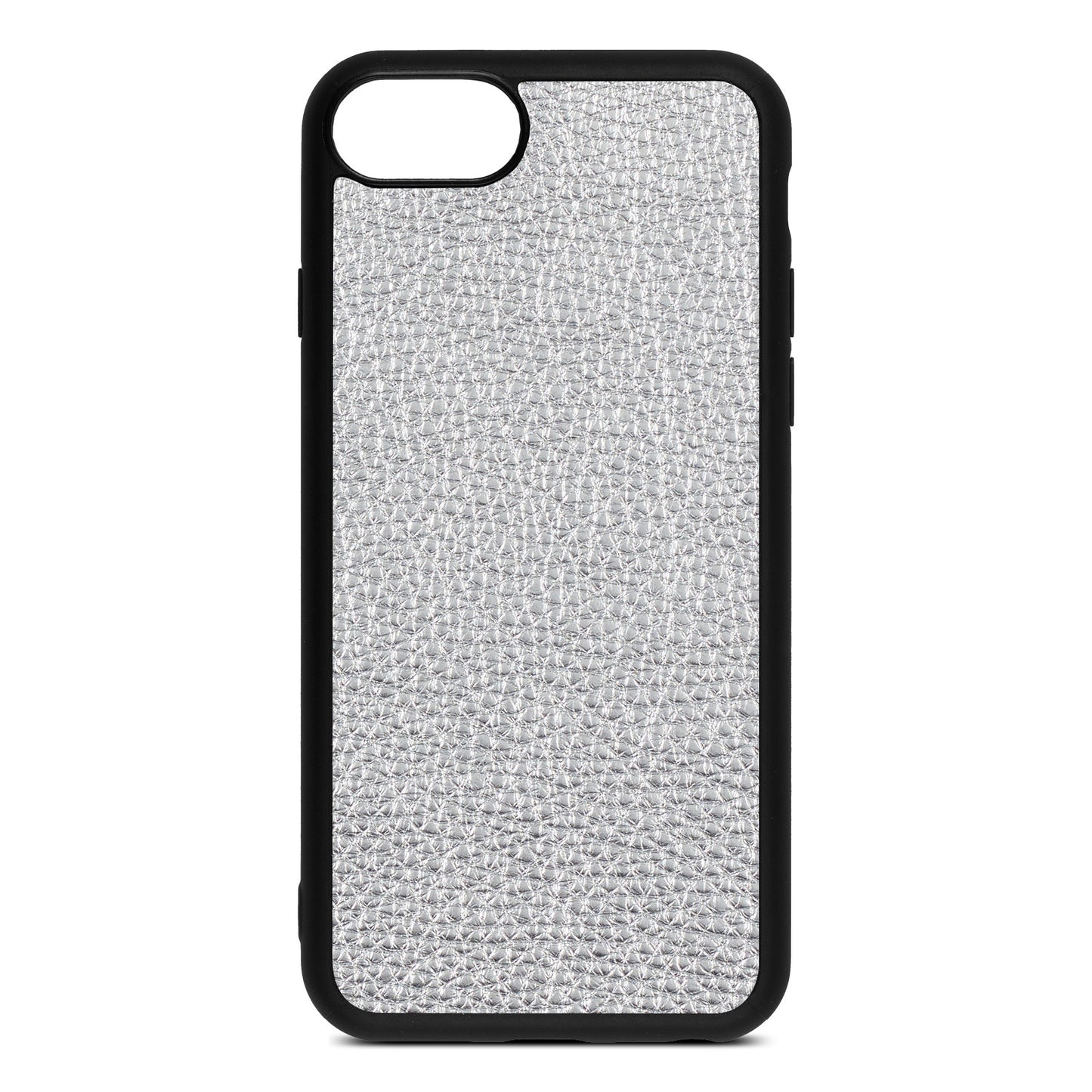 Blank iPhone 8 Silver Pebble Leather Case