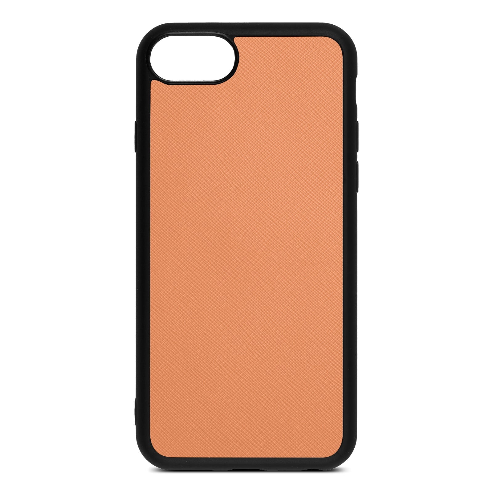 Blank Personalised Orange Saffiano Leather iPhone 8 Case