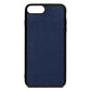 Blank iPhone 8 Plus Navy Blue Pebble Grain Leather Case