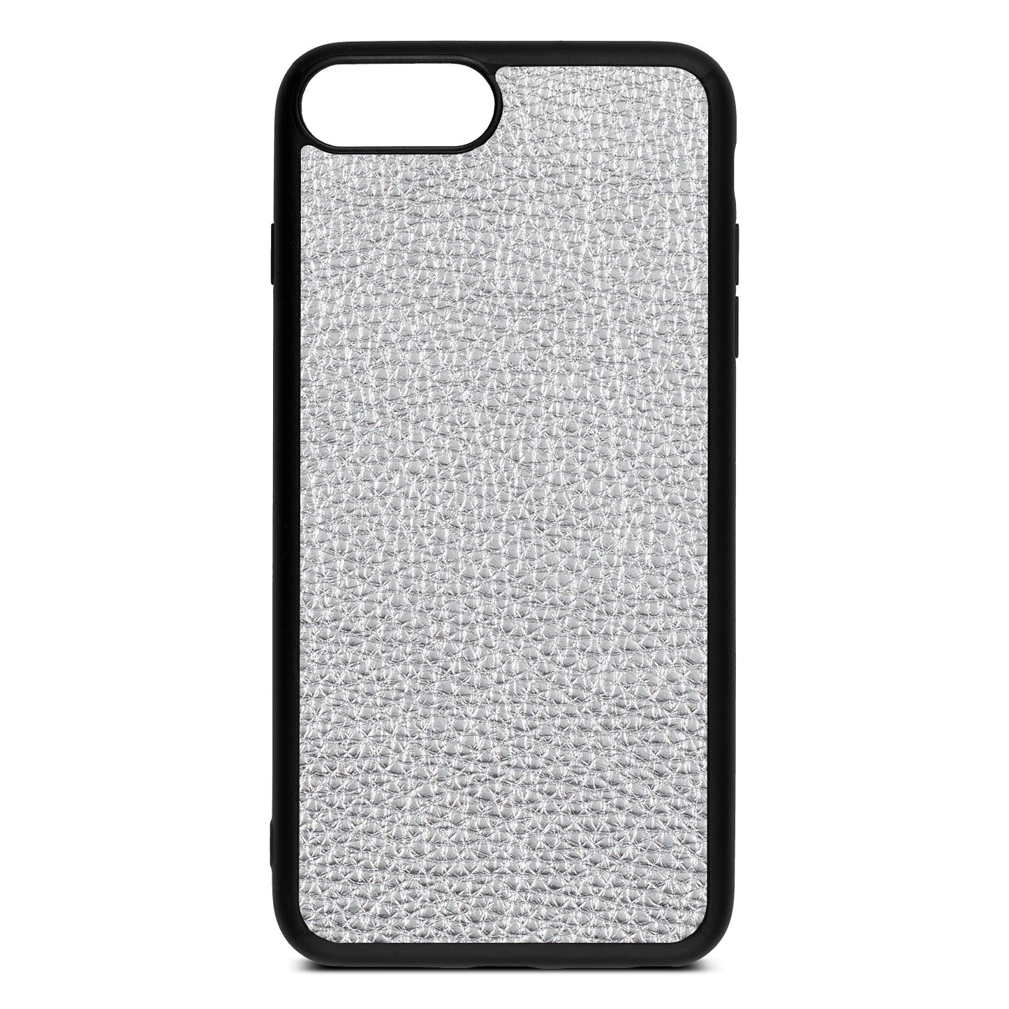 Blank iPhone 8 Plus Silver Pebble Leather Case