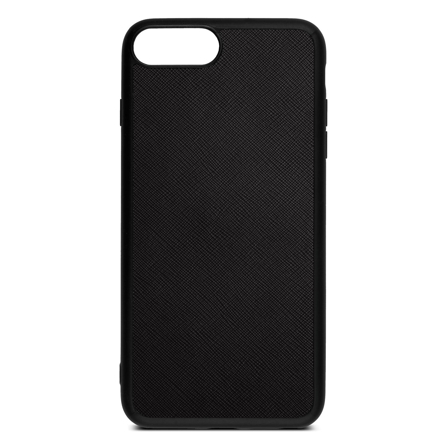 Blank iPhone 8 Plus Drop Shadow Black Leather Case