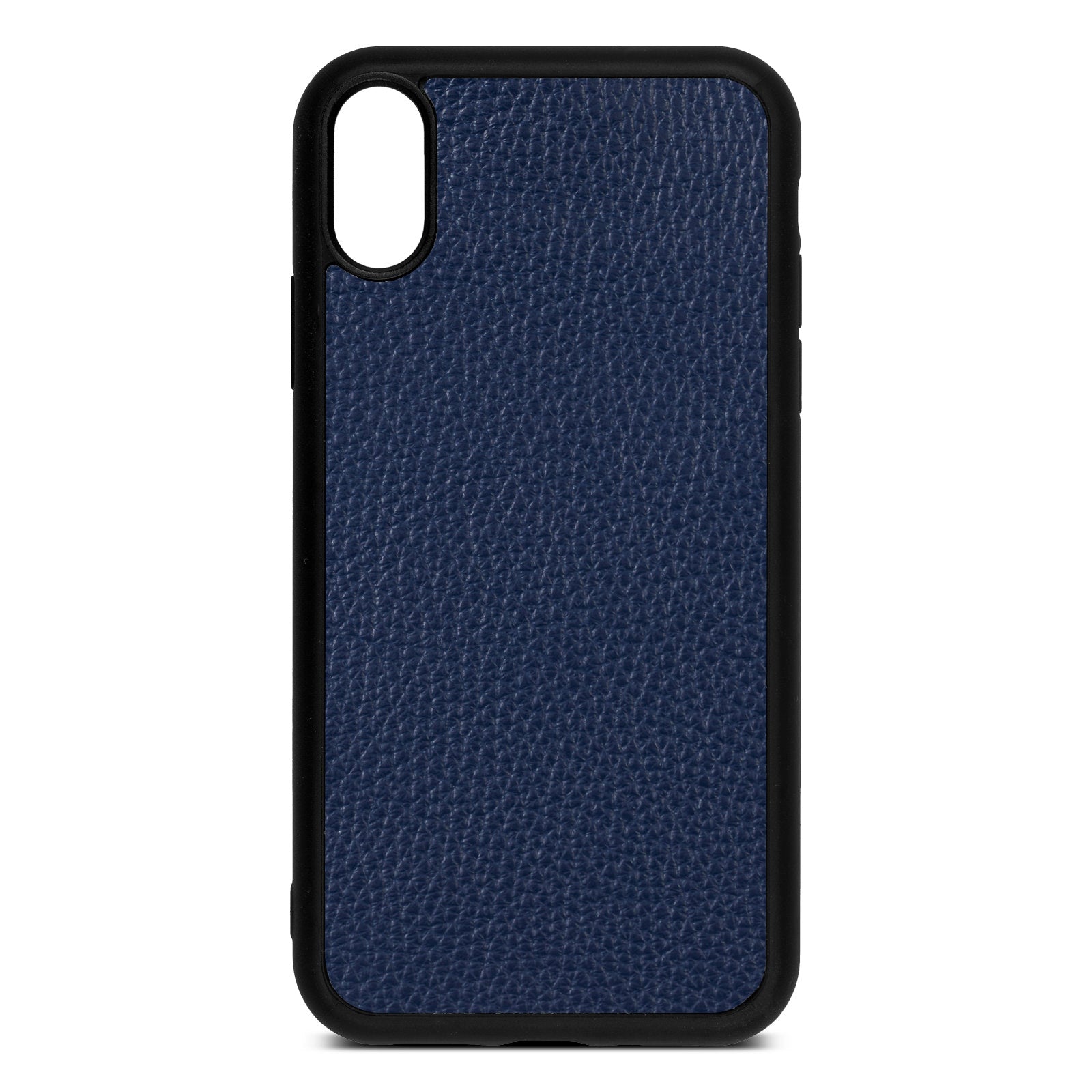 Blank iPhone Xr Navy Blue Pebble Grain Leather Case