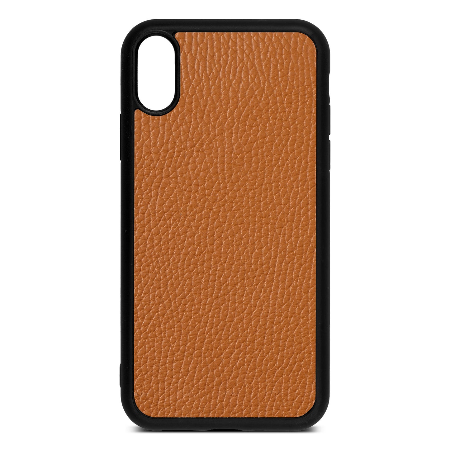 Blank iPhone Xr Tan Pebble Leather Case