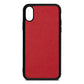 Blank iPhone Xs Red Pebble Leather Case