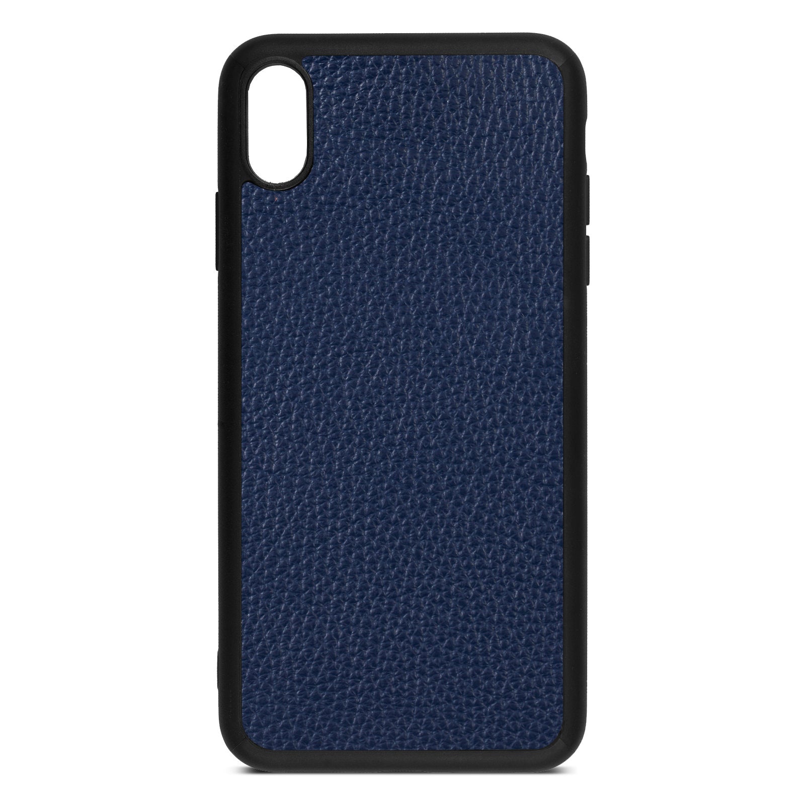Blank iPhone Xs Max Navy Blue Pebble Grain Leather Case