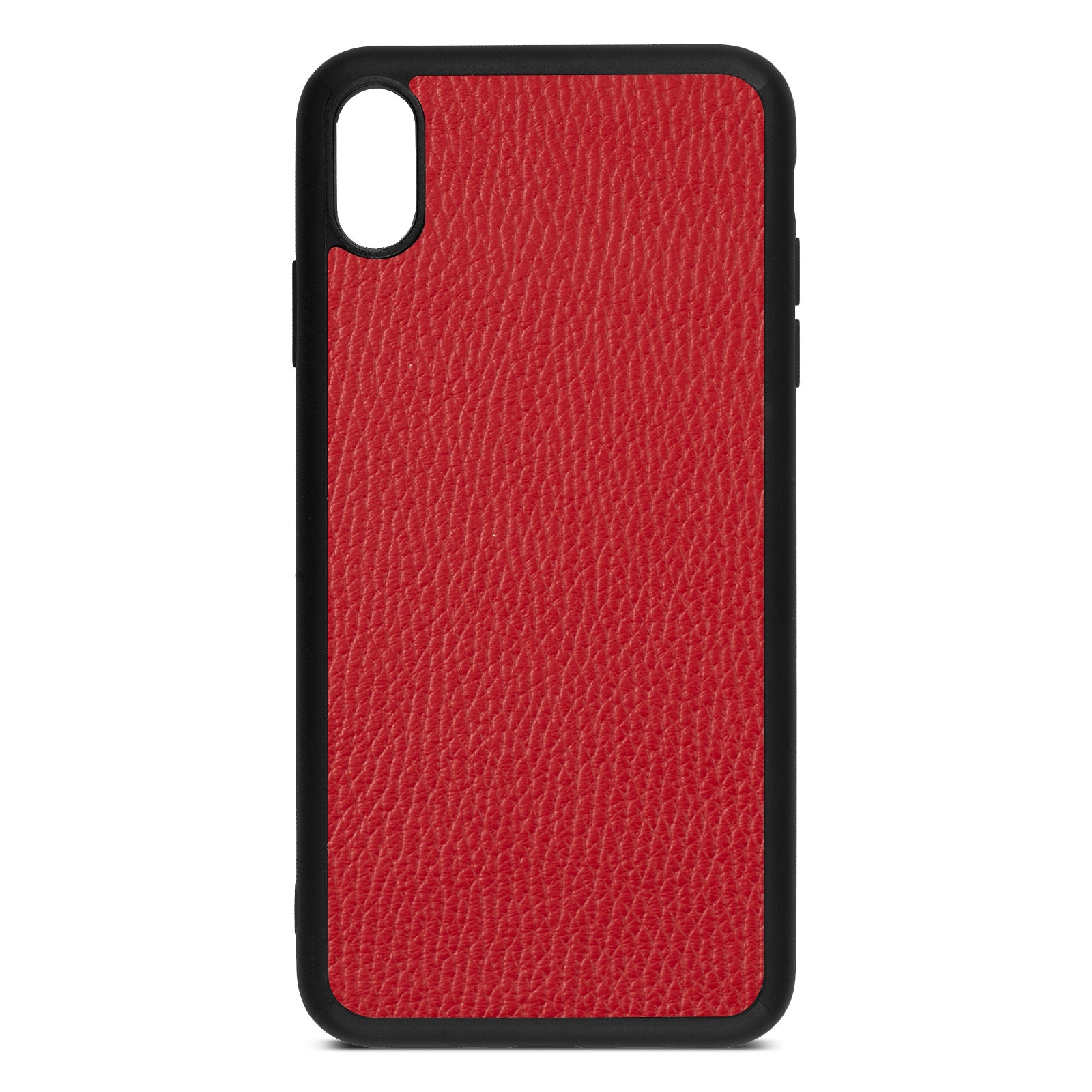 Blank iPhone Xs Max Red Pebble Leather Case