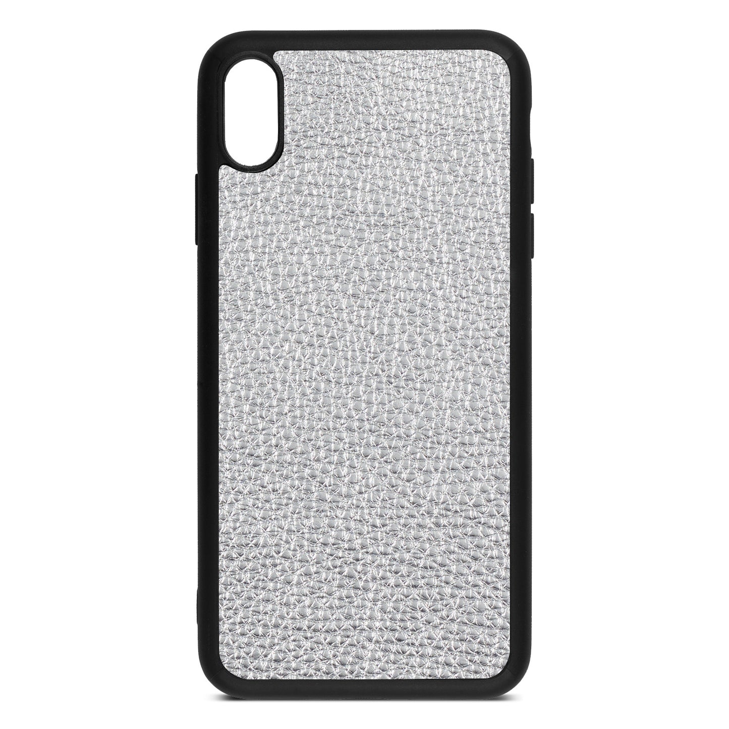 Blank iPhone Xs Max Silver Pebble Leather Case