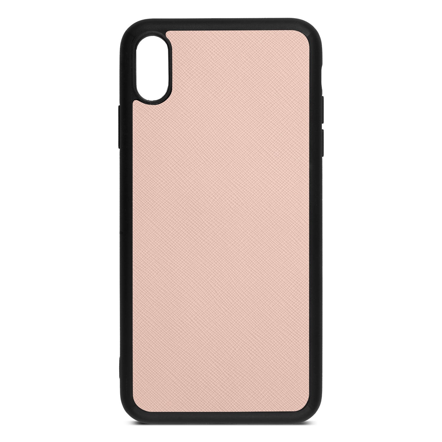 Blank Personalised Nude Saffiano Leather iPhone XS Max Case