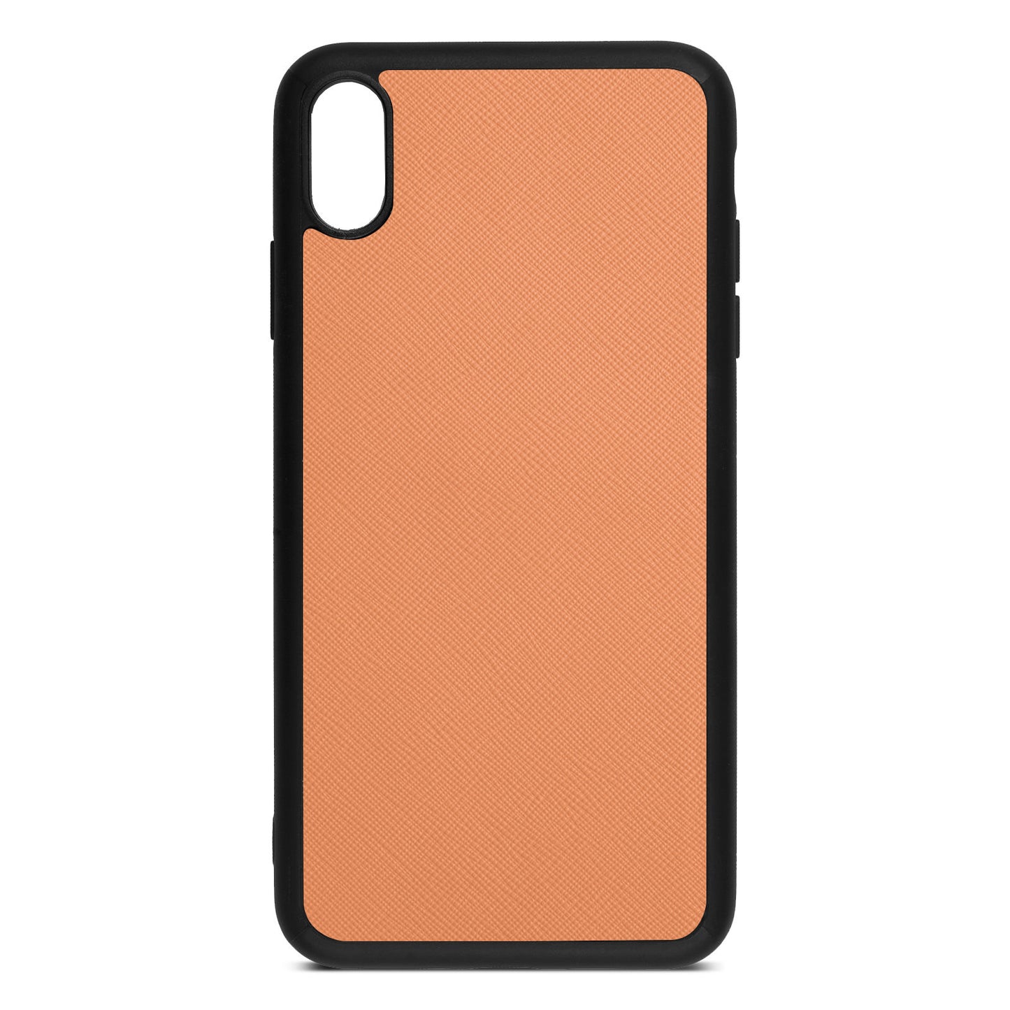 Blank Personalised Orange Saffiano Leather iPhone XS Max Case