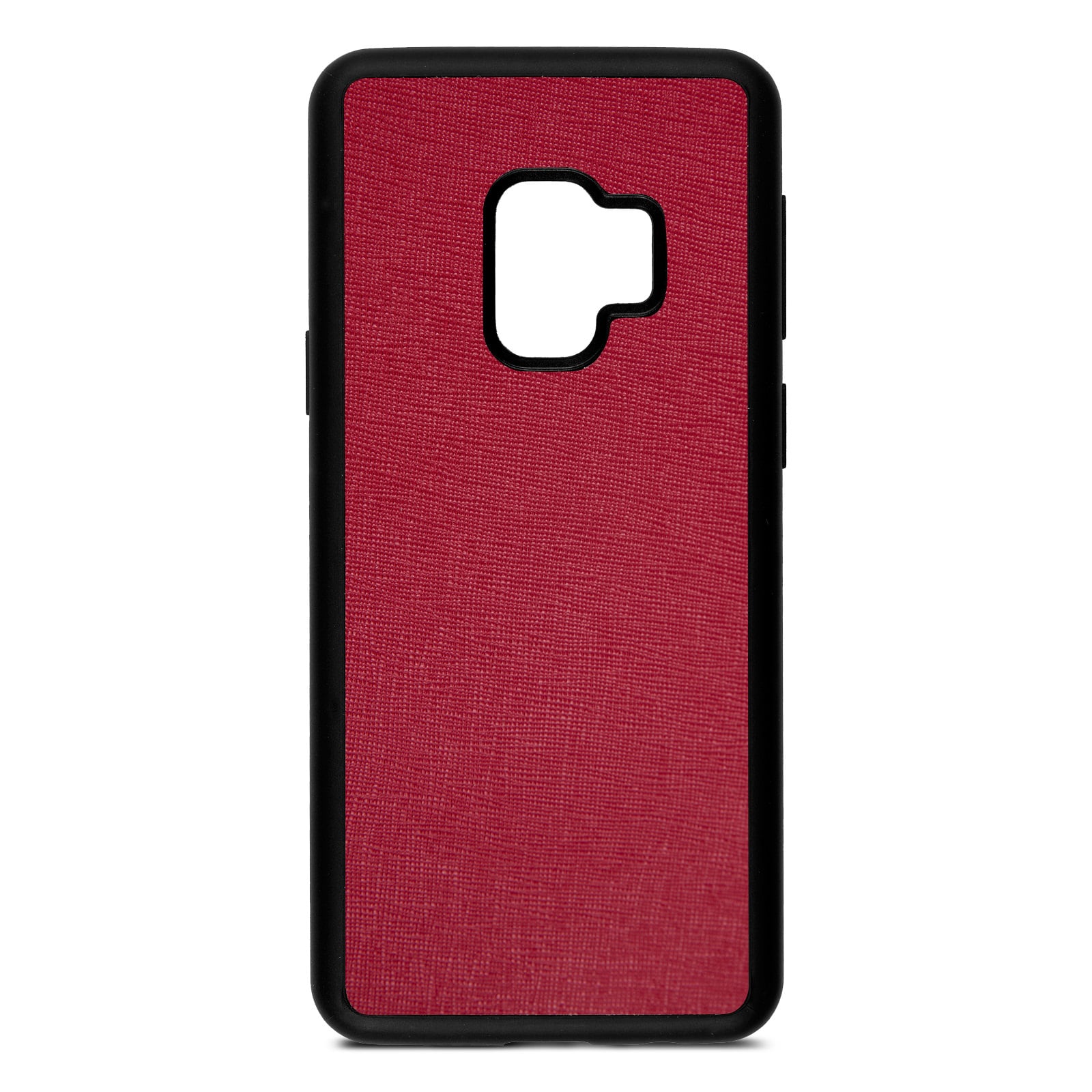 Personalised Dark Red Saffiano Leather Samsung Case – Dyefor