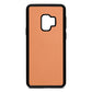 Blank Personalised Orange Saffiano Leather Samsung S9 Case