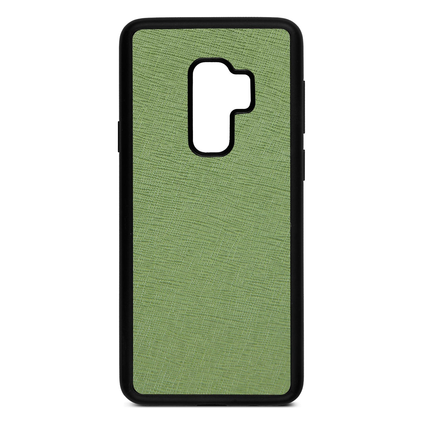 Blank Personalised Lime Green Saffiano Leather Samsung S9 Plus Case