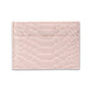 Blank Personalised Pink Python Leather Card Holder