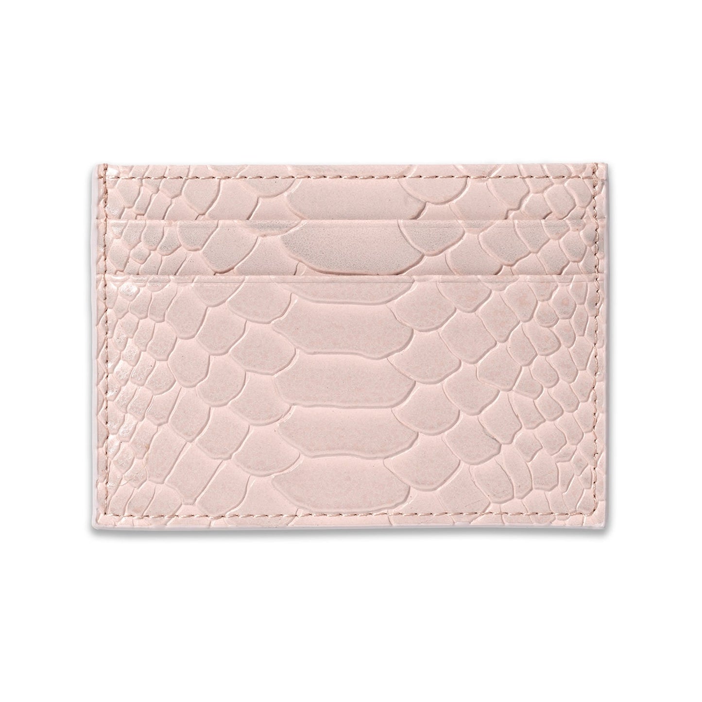 Blank Personalised Pink Python Leather Card Holder