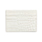 Blank Personalised White Croc Leather Card Holder