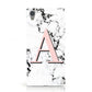 Personalised Block Coral Monogram Marble Sony Xperia Case