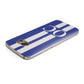 Blue Personalised Initials Samsung Galaxy Case Top Cutout