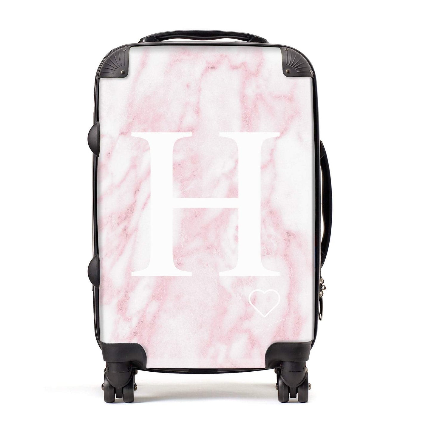Blush Marble Custom Initial Personalised Suitcase
