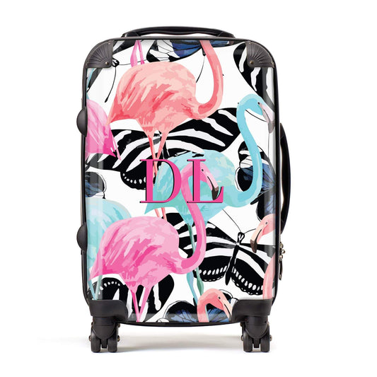 Butterflies & Flamingos Personalised Suitcase