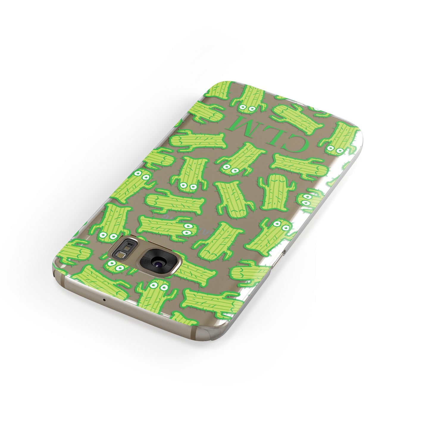 Personalised Cactus Initials Samsung Galaxy Case Front Close Up