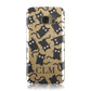 Personalised Cat Initials Clear Samsung Galaxy Case