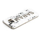 Personalised Clear Name Black White Marble Custom Samsung Galaxy Case Top Cutout