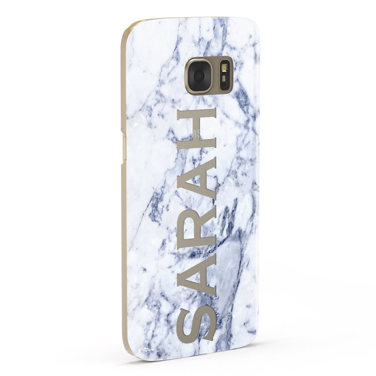 Personalised Clear Name Cutout Blue Marble Custom Samsung Galaxy Case Fourty Five Degrees