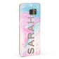 Personalised Clear Name Pastel Unicorn Marble Samsung Galaxy Case Fourty Five Degrees