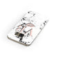 Personalised Coral Initials Lips Marble Samsung Galaxy Case Front Close Up