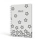 Custom Personalised Initials A5 Hardcover Notebook Side View