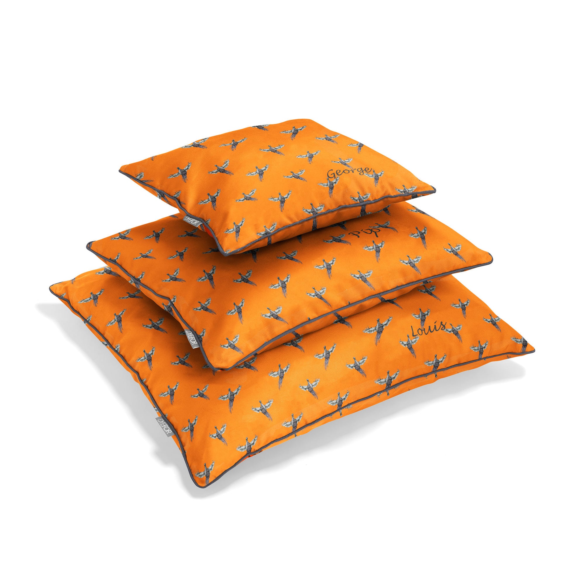 customised pheasant pattern dog bed