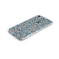 Diamonds Blue Clear Transparent Apple iPhone Case Bottom Cutout