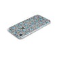 Diamonds Blue Clear Transparent Apple iPhone Case Top Cutout